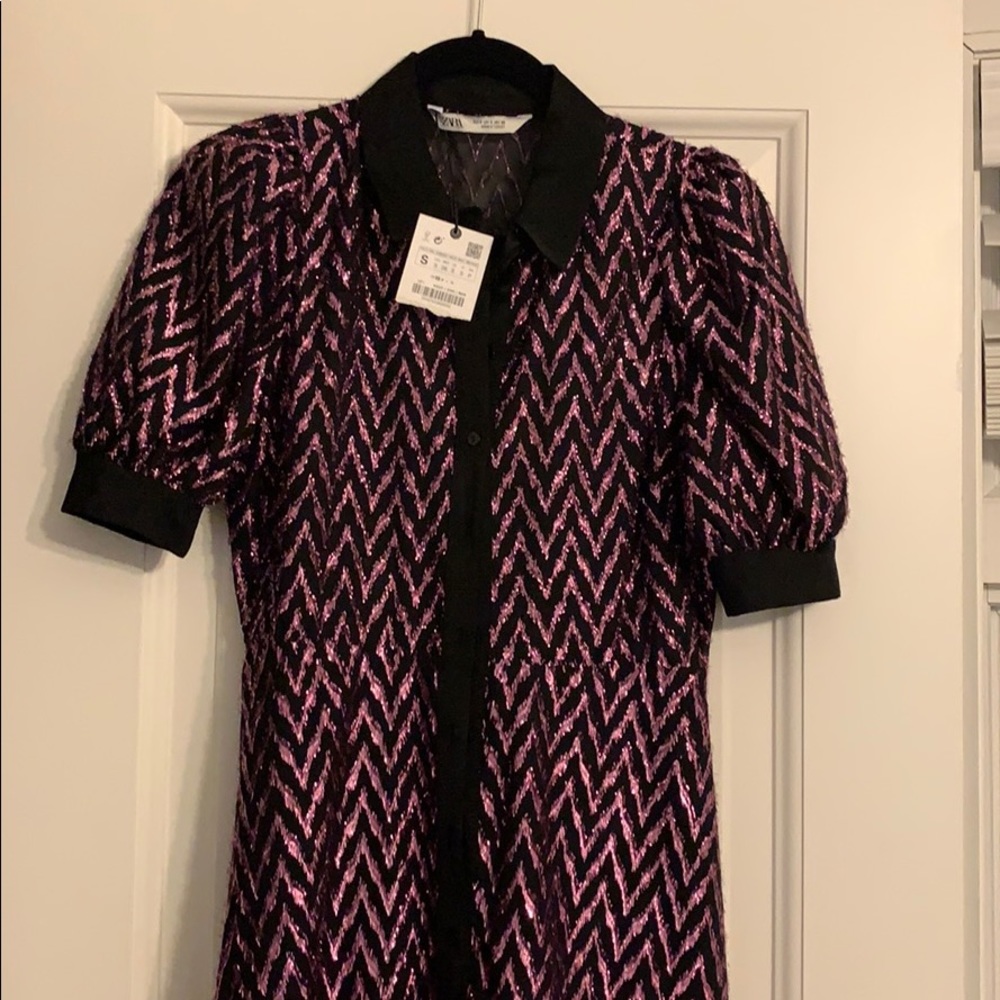 Zara metallic dress